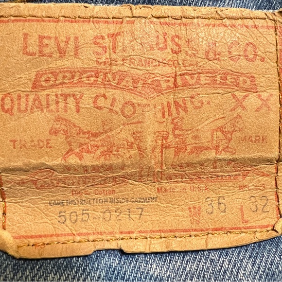 Vintage 1984 505 Levi’s Jeans Faded Blue Size 36x32 - Picture 5 of 16